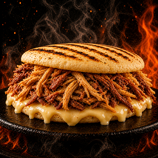 Arepa Mixta (Pollo y Carne)