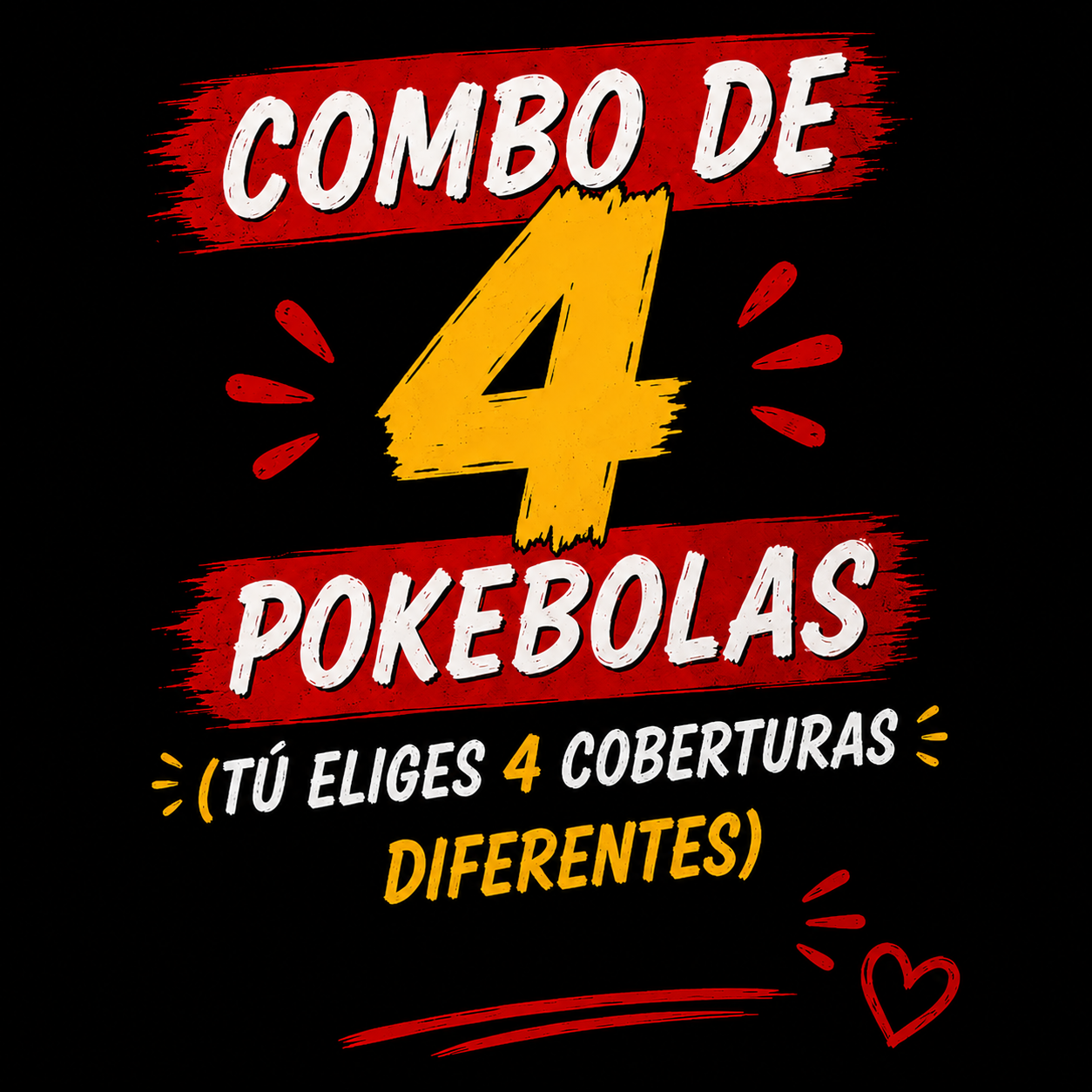 Combo de 4 Pokebolas